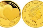 В Австралии вышла золотая монета для влюблённых