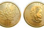 Золотая монета Канады «Кленовый лист» 2020