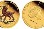 Золотая цветная монета "Год собаки 2018" 1 унция