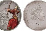 Серебряная монета Новой Зеландии "Монголы"