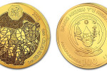 Золотая монета Руанды "Год Свиньи 2019"