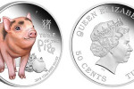 Серебряная монета Австралии "Поросёнок"