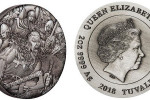 Серебряная монета "Сражение викингов" 2 унции