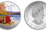 Серебряная монета "Осень в Канаде" 1/2 унции