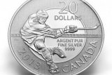 Канадская серебряная монета посвящена хоккею