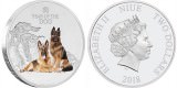 Серебряная монета Новой Зеландии "Год собаки 2018"