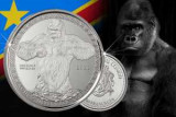 Серебряная монета Конго «Горилла серебристая»