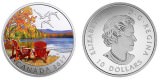 Серебряная монета "Осень в Канаде" 1/2 унции