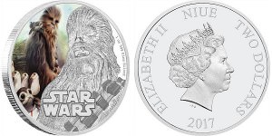 Серебряная монета "Звёздные войны: Чубакка"
