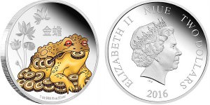 Серебряная монета "Денежная жаба" из Новой Зеландии
