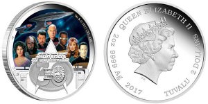 Монета "Звёздный путь: следующее поколение" 2 унции