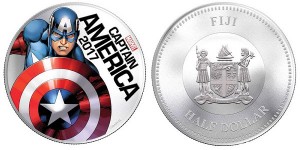 Памятная монета "Капитан Америка" с подсветкой