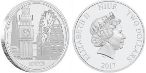 Серебряная монета "Великие города: Лондон" 1 унция