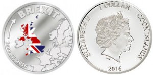 Памятная серебряная монета посвящена BrExit
