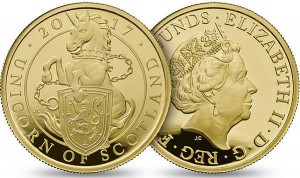 Золотая монета "Единорог Шотландии" 1 унция