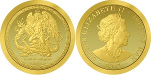 Золотая монета «Ангел» для Острова Мэн