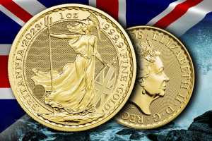 Золотая монета «Британия» 2023 года